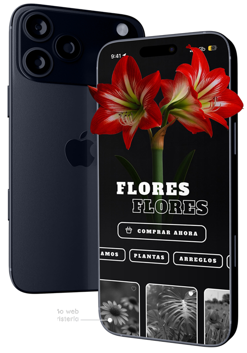 Mockup móvil - Floristería